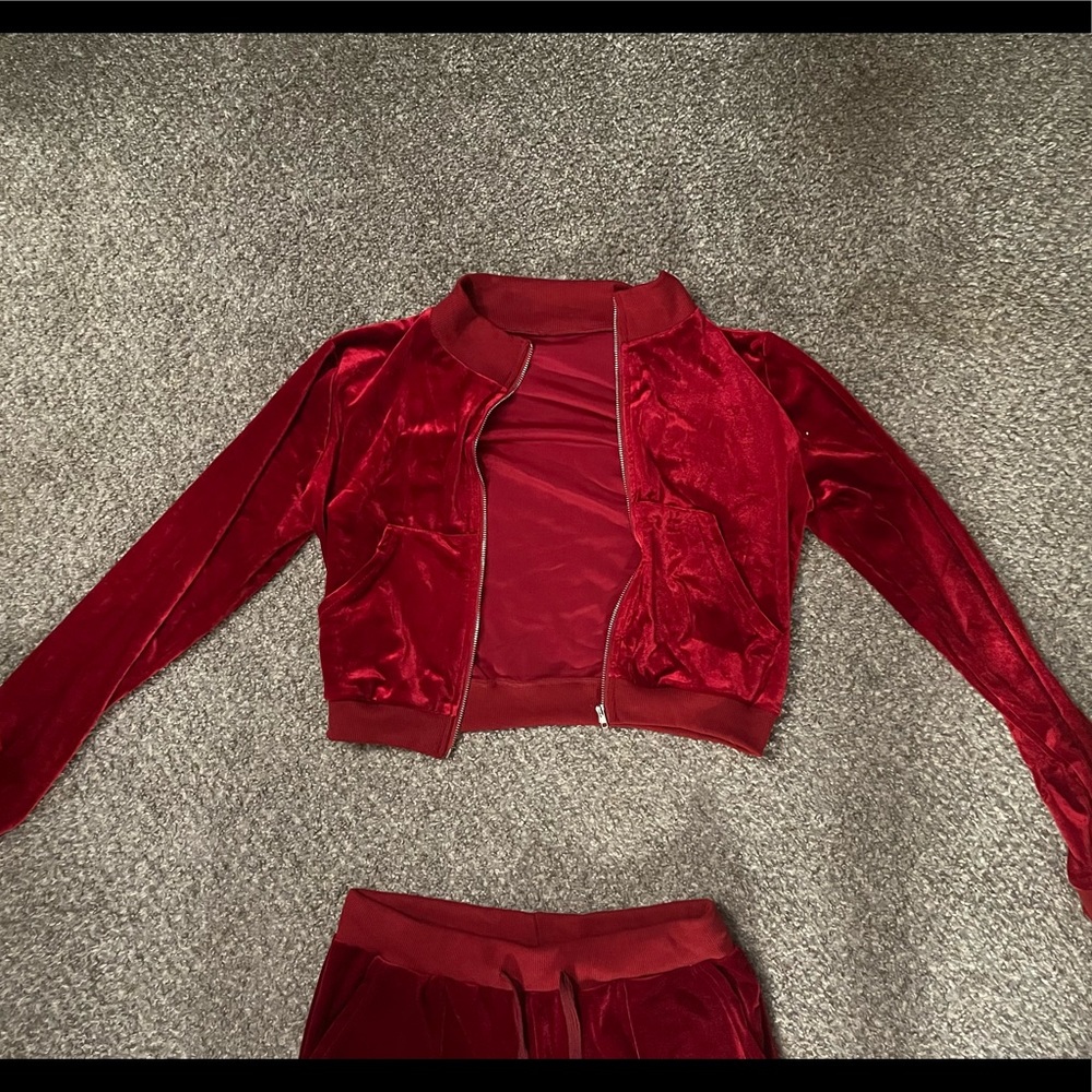 Red Velour outfit